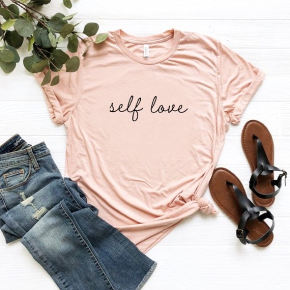 Self Love Peach TShirt NEW Ladies Sz XS - 3XL - Picture 1 of 2